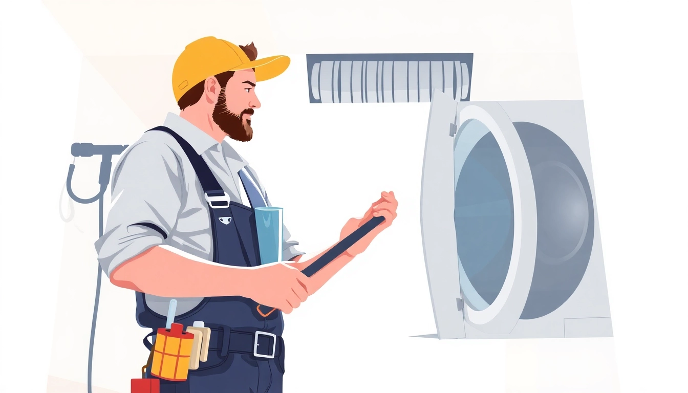 Professional performing dryer vent cleaning salt lake city utah service for optimal home safety.