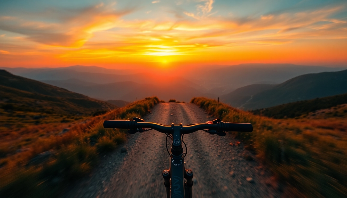 Cycling enthusiast navigating a breathtaking mountain path, showcasing the thrill of outdoor cycling.