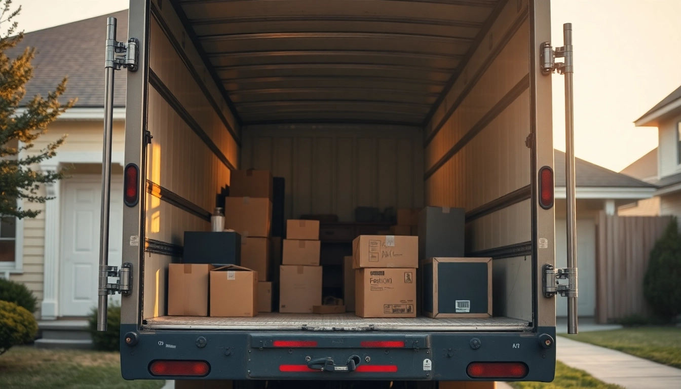 Moving truck showcasing top removal companies Bingley services, packed with boxes for a successful relocation.