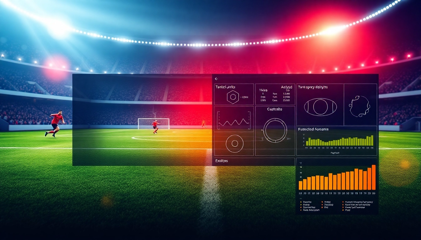 วิเคราะห์บอล: Analyze football match tactics and stats on a dual-section visual display.