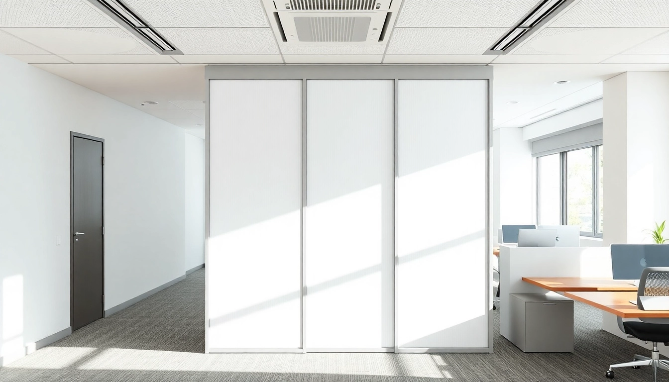 Transform a space effortlessly with a stylish sliding partition wall that enhances flexibility and modern design.