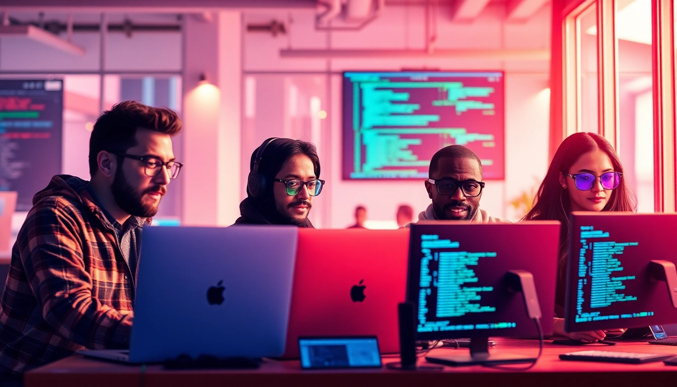 Discover skilled free hackers collaborating on innovative projects in a bright workspace.