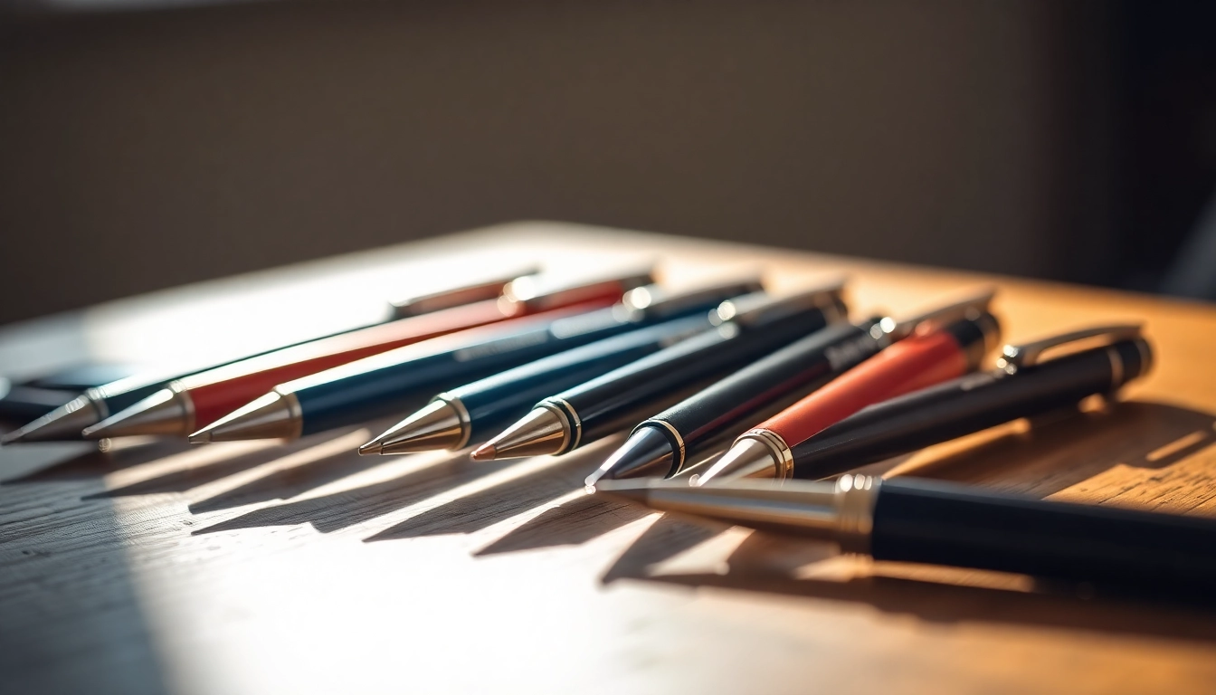 Personalised pens showcasing vibrant colors and unique designs for creative writing.