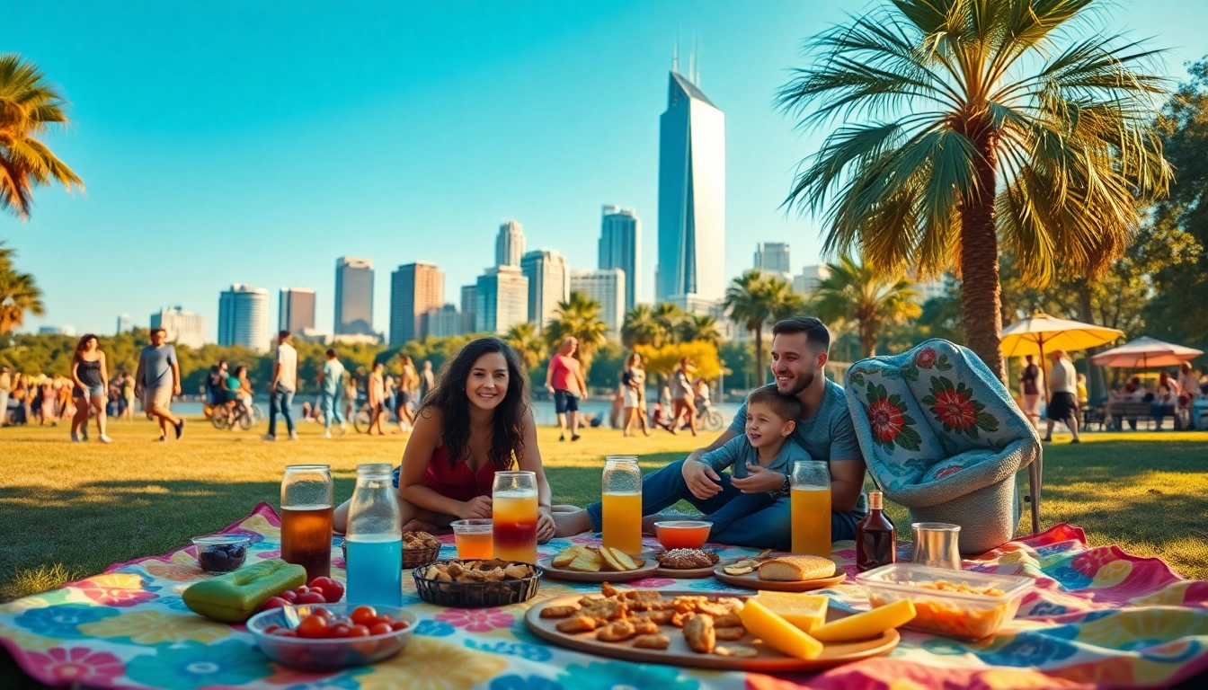 Family enjoying a picnic and outdoor activities, showcasing things to do in Tampa this weekend.