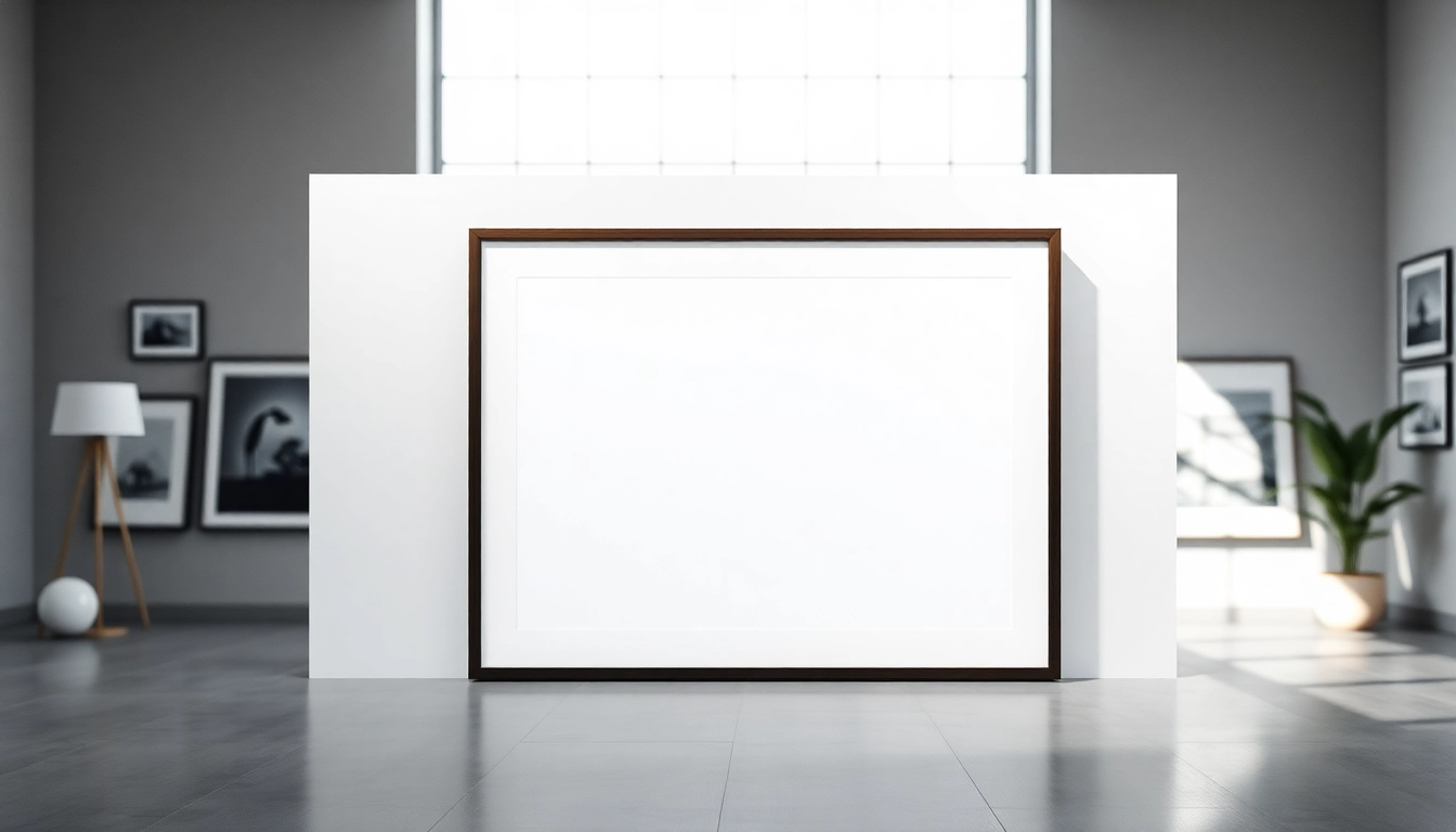 Showcase of a stylish 24x36 frame on a minimalist wall, perfect for home decor.