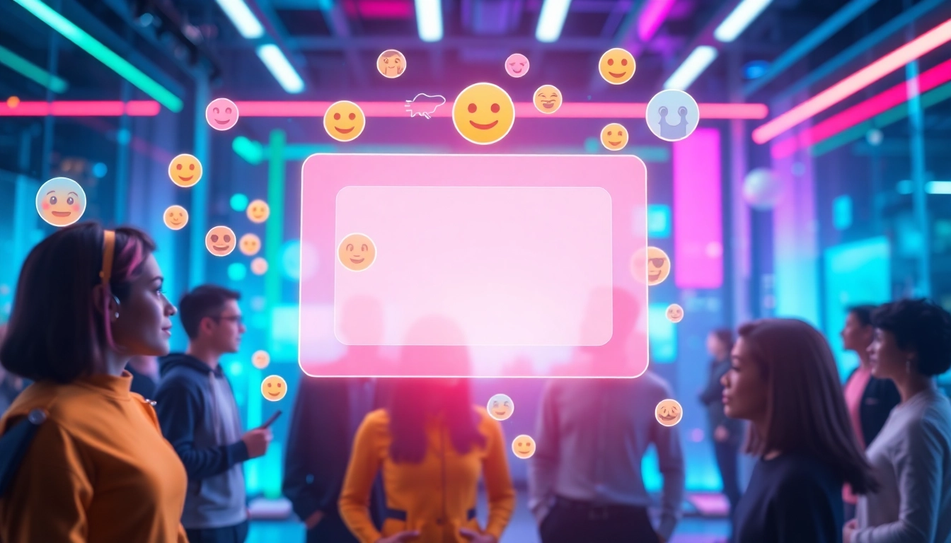 Engaging scene depicting an interactive no filter ai chat experience with diverse avatars and vibrant visuals.