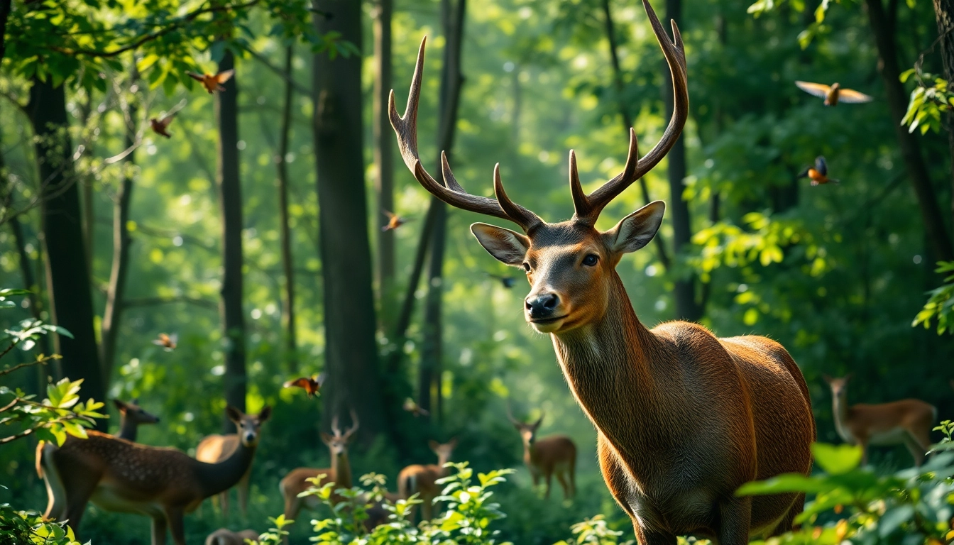 Capture the essence of nature with www.sudswild.com featuring a majestic stag in a serene forest.