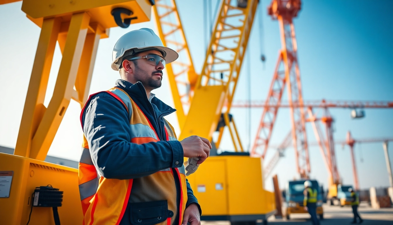 Level 5 NVQ Diploma in controlling lifting operations answers showcased in a professional construction setting.