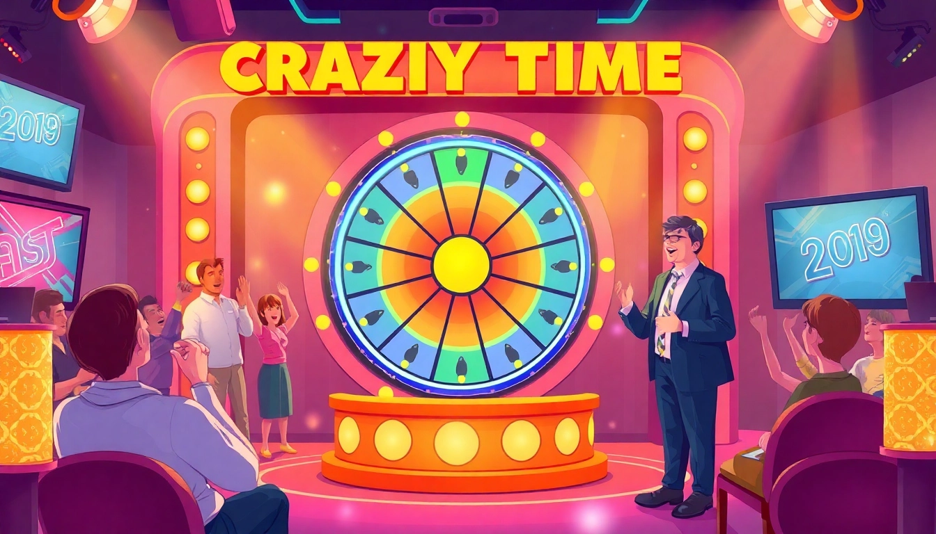 Capture thrilling Crazy Time stats live with players engaging in an exciting game show setting.