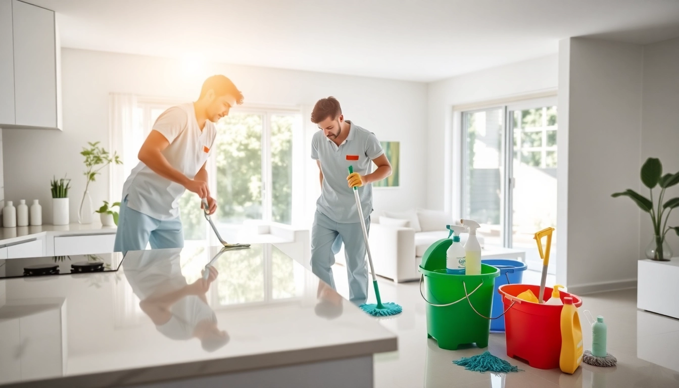 Efficient bond cleaning Logan team refreshing a clean living space with professional care.