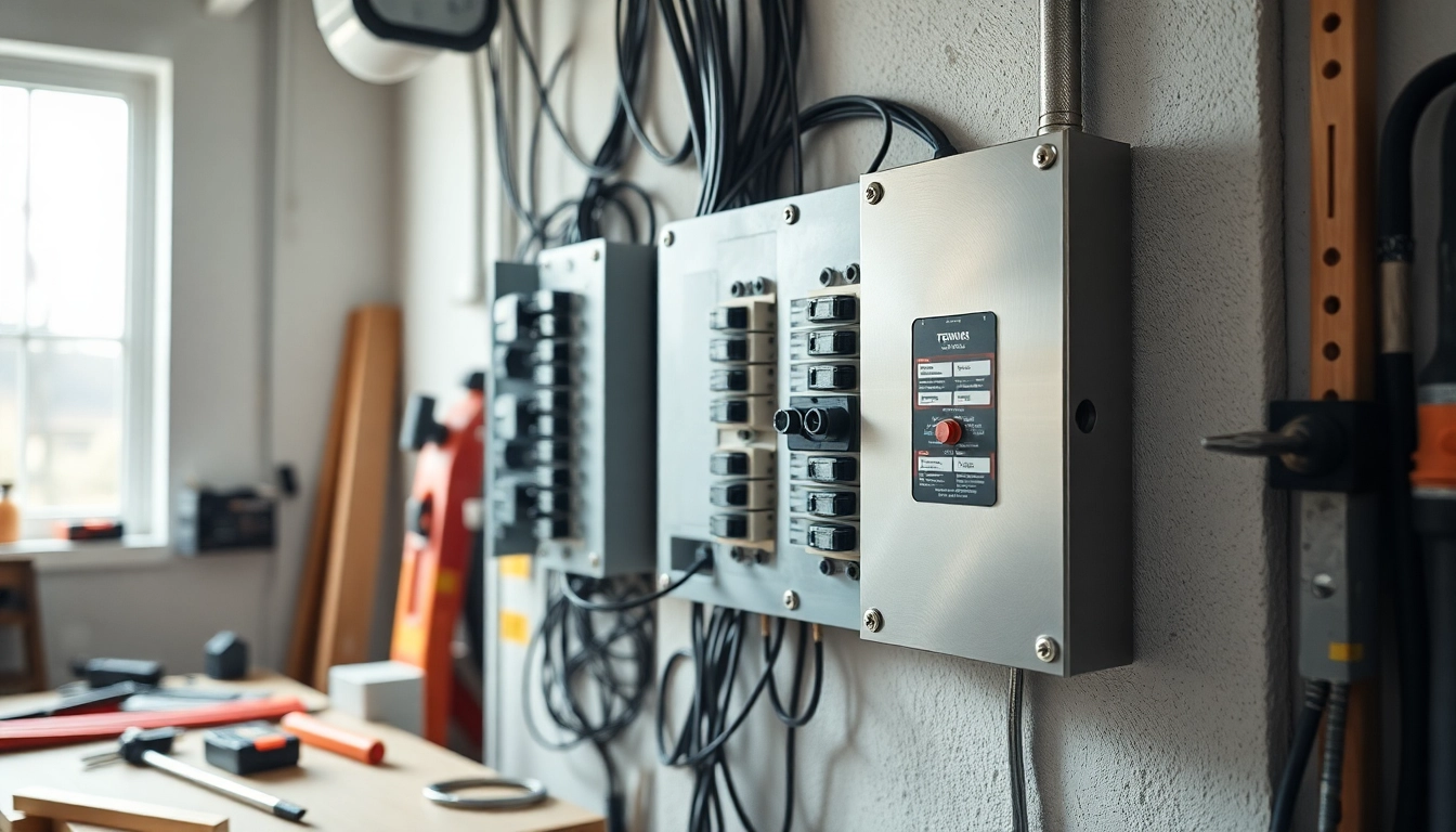 Inspecting a detailed Electrical Panel with clear circuit labels and exposed breakers.